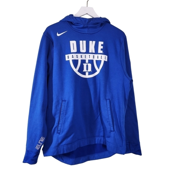 Duke Nike Dri Fit Mens Basketball Drop Circuit Pullover Hoodie Blue, sz Lg - Picture 1 of 10